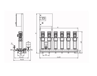 Установка Wilo CO-6 HELIX V 1009/CC-EB-R