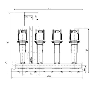 Установка Wilo COR-4 HELIX V 1004/Skw-EB-R